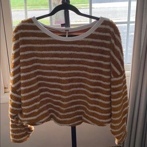 Free People fuzzy cropped top